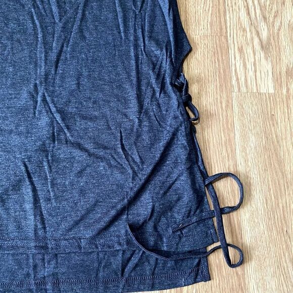 Dressfo Tank Shirt with Side Tie Cut Outs Gray 2XL - Picture 6 of 9